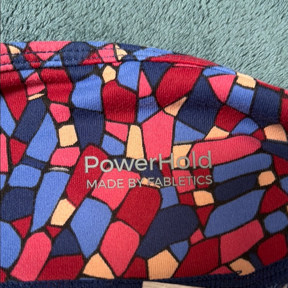 Fabletics Red And Blue Heart Pattern Leggings - image 4